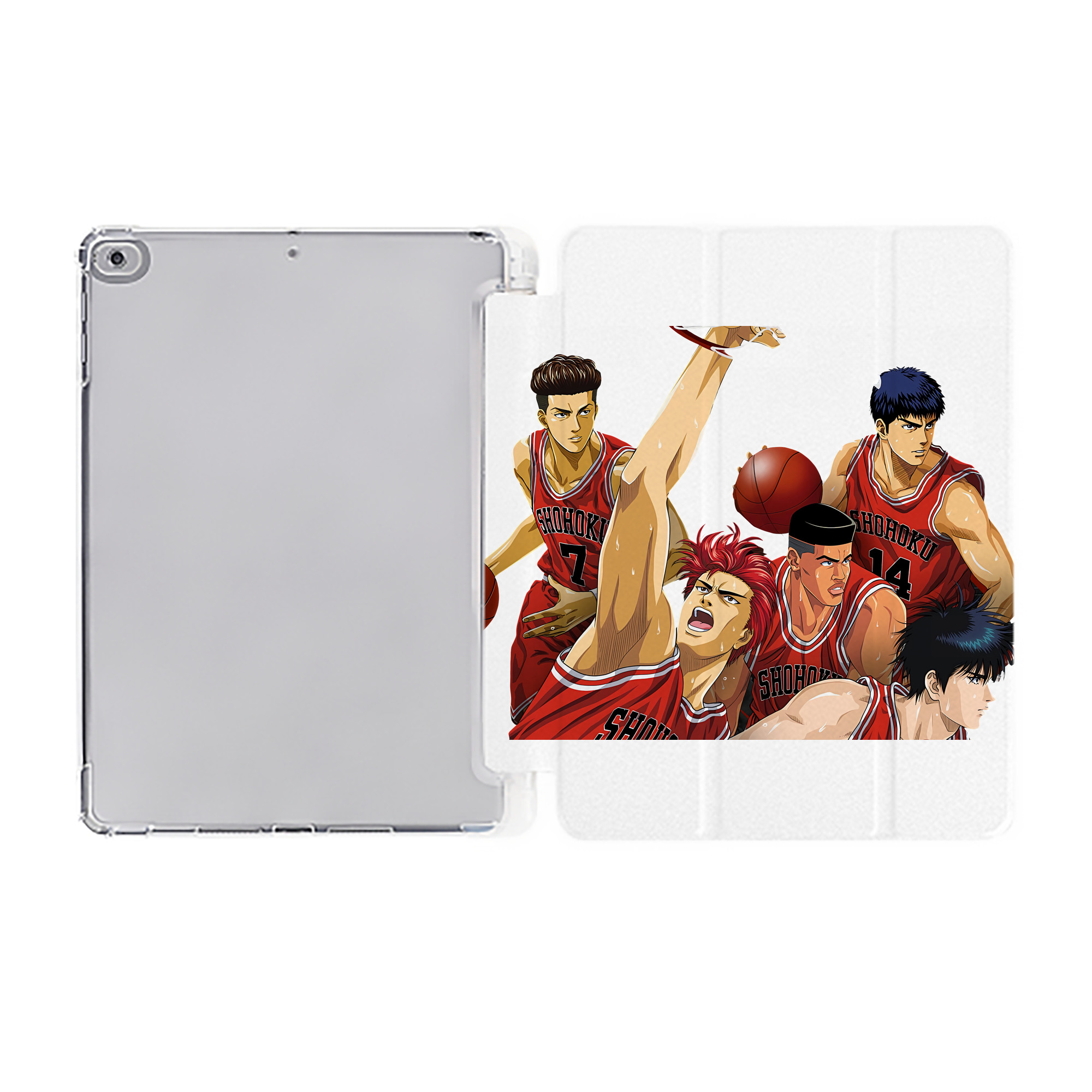 （画像用） SLAM DUNK／スラムダンク IPad ケース ペン収納付き 三つ折りスタンド PUレザー×シリコン 対応機種9.5/10.5/10.9インチ
